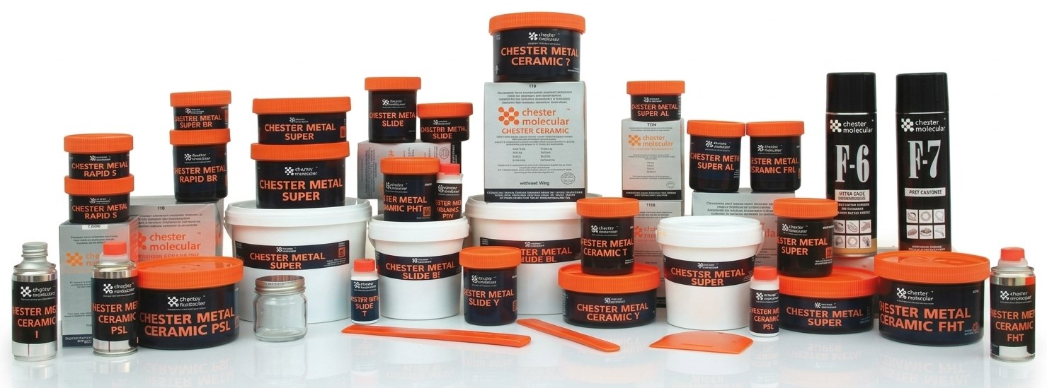 Chester Molecular product range: Chester Metal repair composites, coatings and cleaners